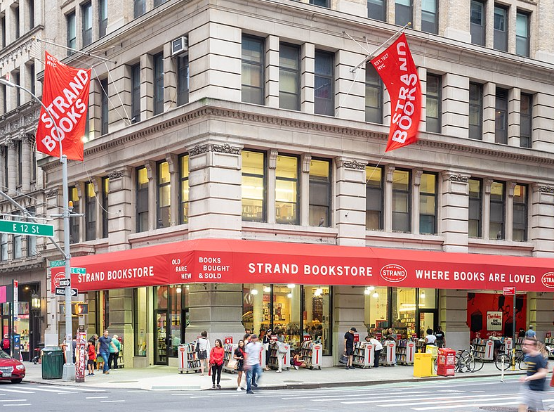Header image: photograph of Strand Bookstore in New York City (copyright info below image)