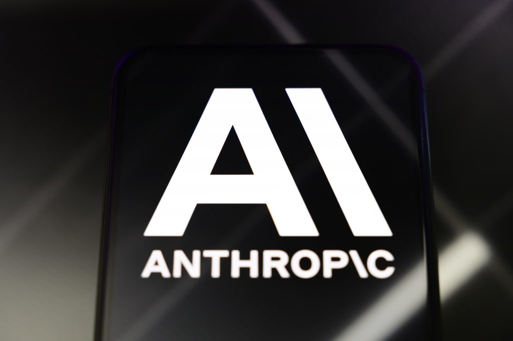 Anthropic logo on a dark, shadowy background (Credit: Samuel Boivin / Shutterstock.com)